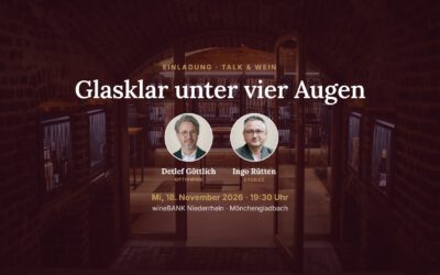 Glasklar unter vier Augen: Talk & Wein in der wineBANK Niederrhein